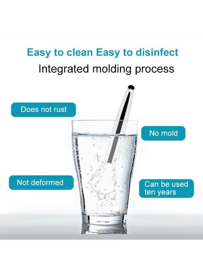 2 PCS Metal Tongue Scraper, Tongue Scrapers for Adults, Stainless Steel Tounge Scrappers, Tounge Scraper, Portable Tongue Scrappers - Image 4